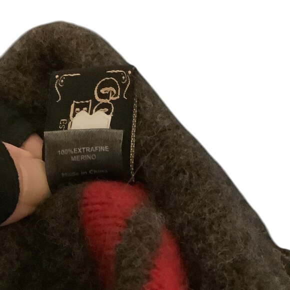 Goorin Bros. Wool Beanie Hat With Red Stripes & Pom Adult One Size - Picture 5 of 6